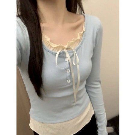 Лонгслив балетного стиля с американским сладко-острым вкусом фото