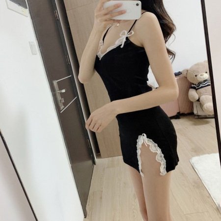Женское белье летнее новинка сексуальное платье с кружевами фотография
