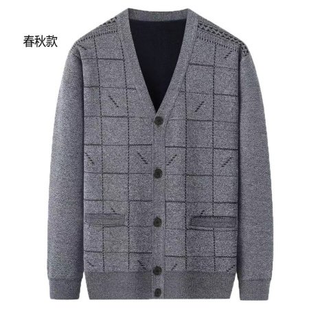 Мужской свитер с воротником V-образным фото