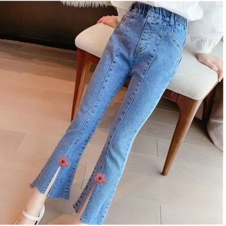 Детские джинсы с высокой талией фотография