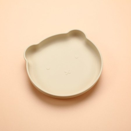 Детская силиконовая миска с присоской медведя фотография