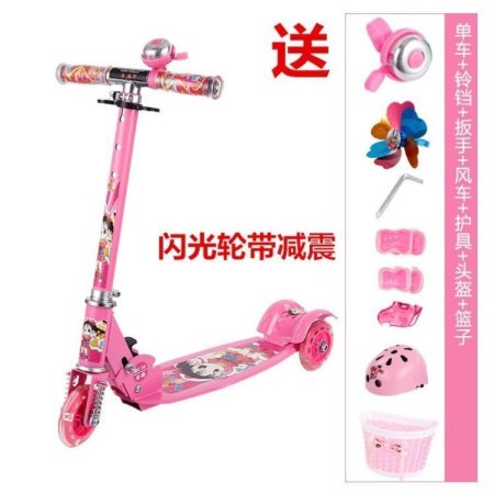 Детский трехколесный самокат фотография