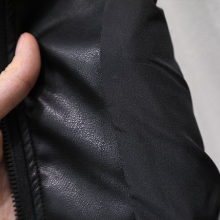 Детский куртка 2024 новинка мальчик черная кожаная куртка фотография