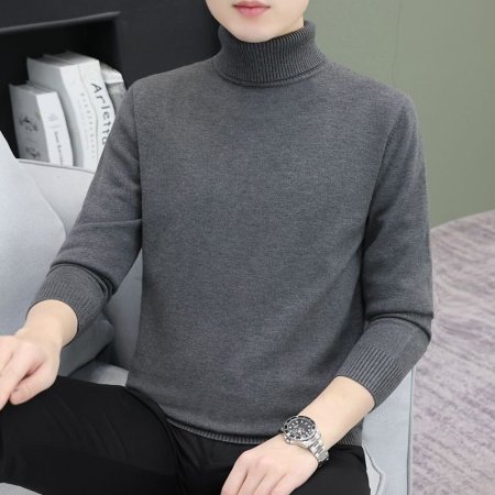 Мужской свитер с высоким воротником фото