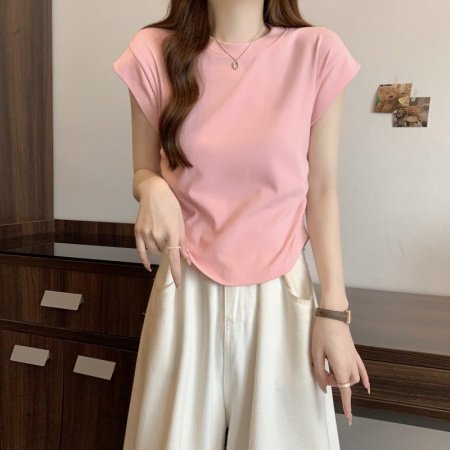 Футболка с коротким рукавом 2024 лето женская фото