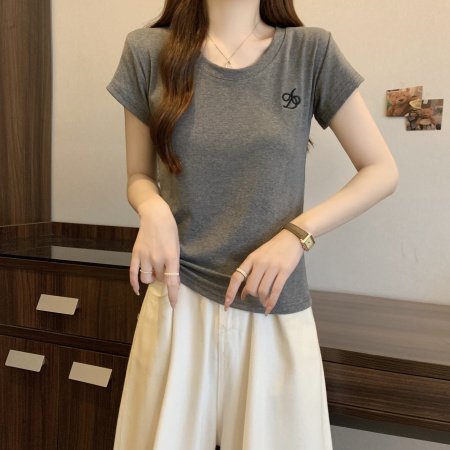 Футболка с коротким рукавом 2024 лето женская фото