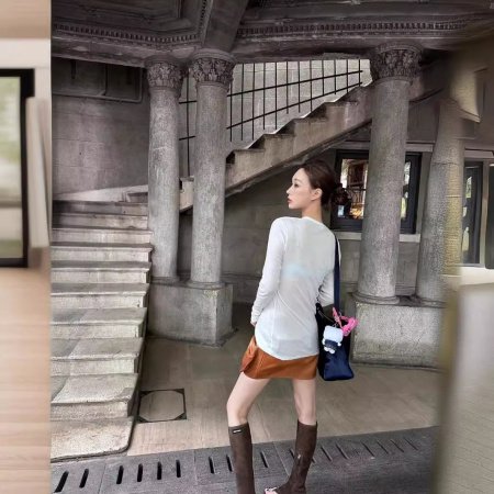 Miumiu Топ с длинным рукавом из шелка фото