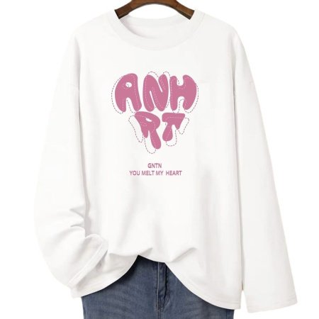 Женская футболка с длинным рукавом из чистого хлопка 230 г 2024 новая осенне-зимняя модель фотография