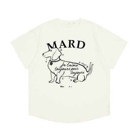 Футболка с коротким рукавом и принтом маленькой собачки фотография