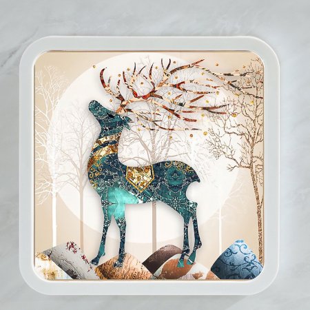 Шкаф для ванной комнаты с изображением на стене фотография