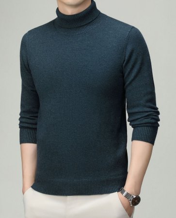 Мужской свитер с высоким воротником изображение