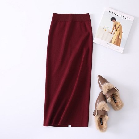 Женская длинная юбка с разрезом сзади изображение