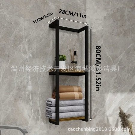 Настенная полка для полотенец из нержавеющей стали изображение