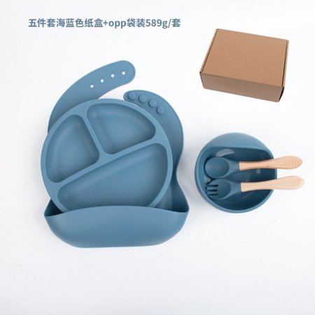 Детский набор посуды из силикона фотография