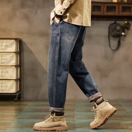 Мужские джинсы прямого кроя с утеплением фото