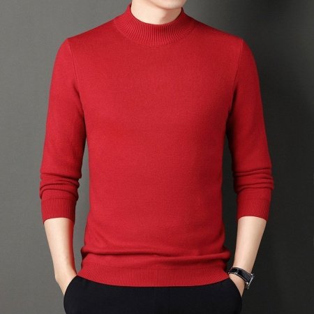 Мужской свитер с высоким воротником и утеплением фото