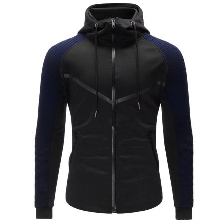 Мужская куртка с капюшоном и градиентным цветом фотография