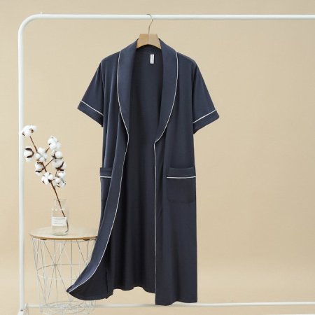 Мужской халат для сна и ванной комнаты из модального хлопка фотография