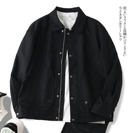 Мужская куртка с большими карманами и воротником изображение