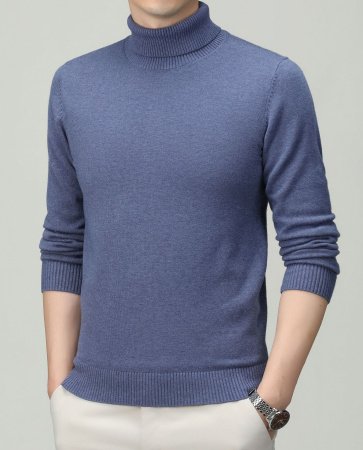Мужской свитер с высоким воротником изображение
