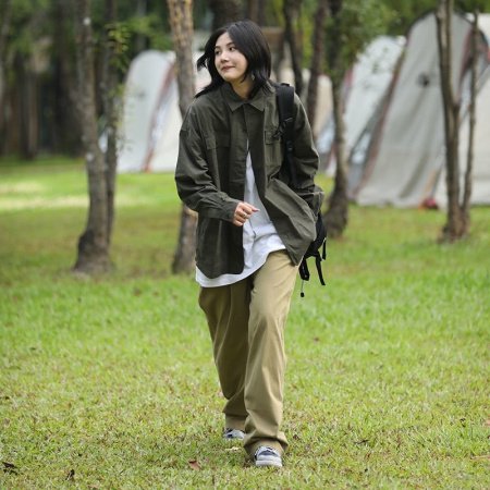 Мужская рубашка-куртка в стиле милитари фото