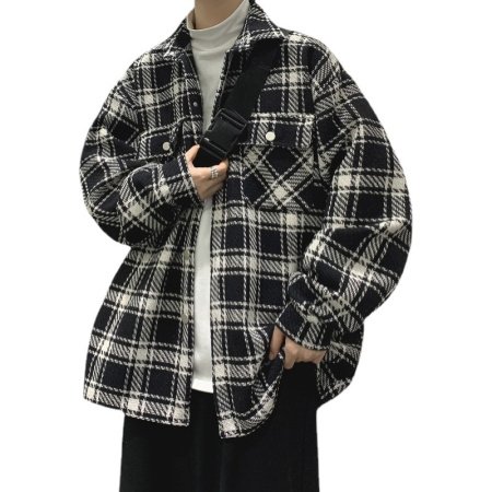 Мужская клетчатая куртка весна-лето 2024 фотография