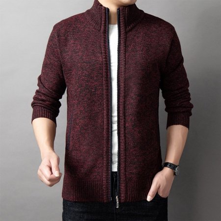 Мужская вязаная высокий воротник свитер весна-осень изображение