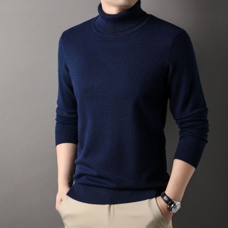 Мужской свитер с высоким воротником осенне-зимней коллекции 2024 изображение