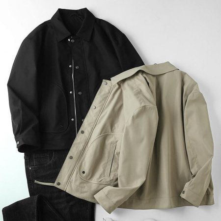 Мужская куртка с большими карманами и воротником изображение