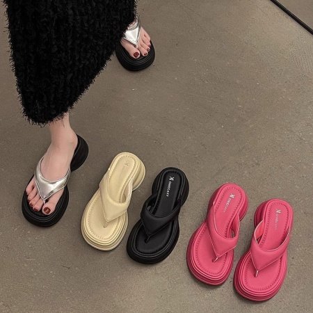 Женские летние туфли с толстой подошвой изображение