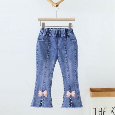 Детские джинсы для девочек весна-осень 2024 фото