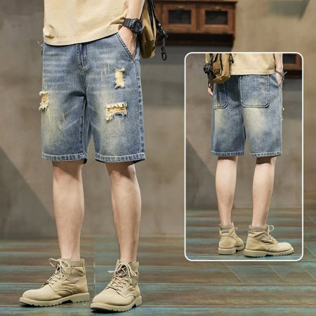 Мужские джинсовые шорты летнего сезона фото