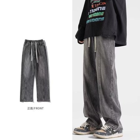 Джинсы мужские ретро-стиль прямые широкие брюки фотография