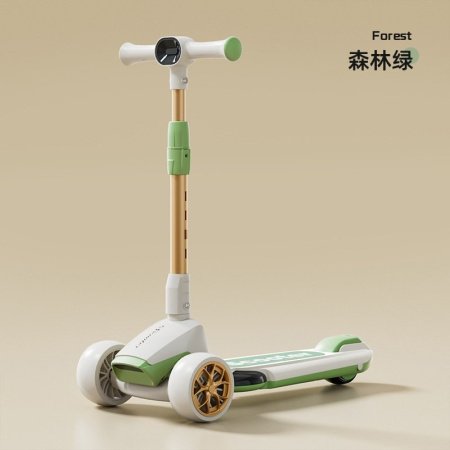 Детский трехколесный складной самокат с музыкой и светом фото