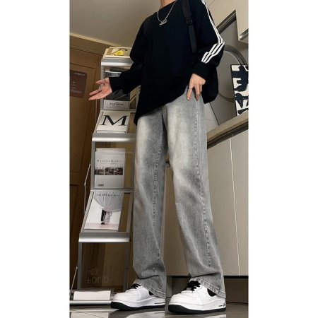 Мужские джинсы водяно-серого цвета изображение