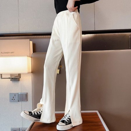 Детские летние широкие брюки с разрезами фото