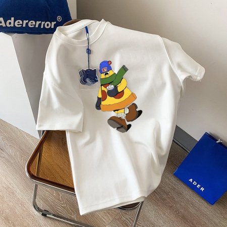 Летняя футболка из чистого хлопка с дизайном и принтом 2023 изображение