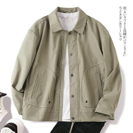 Мужская куртка с большими карманами и воротником изображение