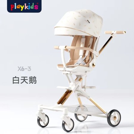 Playkids普洛可遛娃婴幼儿可躺可换向高景观轻便推车一键折叠X6X7 фотография