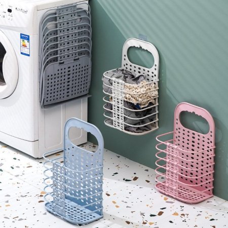 Загрязненная корзина для белья с возможностью крепления на стену фото