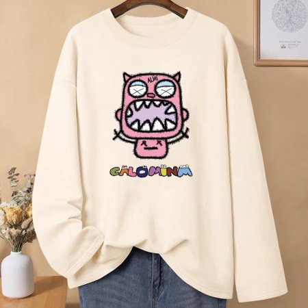 Женская футболка с длинным рукавом из чистого хлопка 230 г 2024 новая осенне-зимняя модель фотография