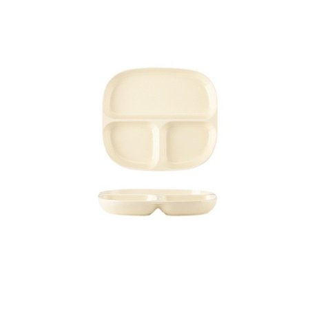 Керамическая тарелка для завтрака с разделением на секции фотография