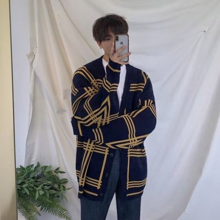 Мужская кардиган-свитер в стиле хипстер фото