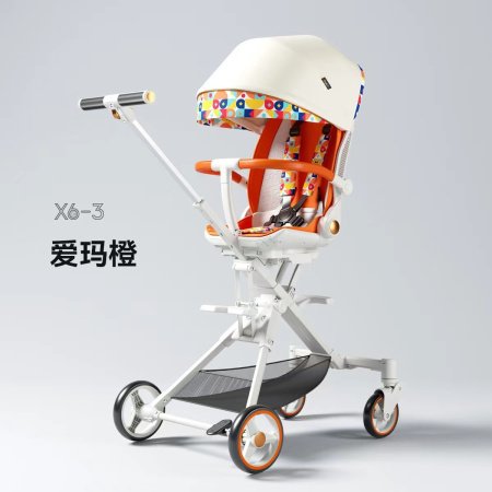 Playkids普洛可遛娃婴幼儿可躺可换向高景观轻便推车一键折叠X6X7 фотография