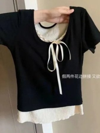 Футболка балетного стиля с коротким рукавом изображение