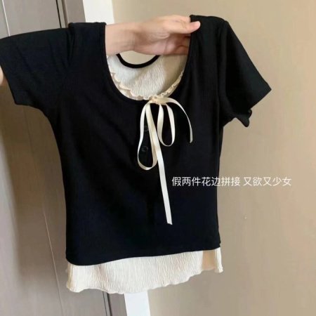 Футболка балетного стиля с коротким рукавом изображение