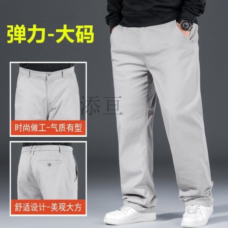 Мужские широкие летние брюки больших размеров изображение