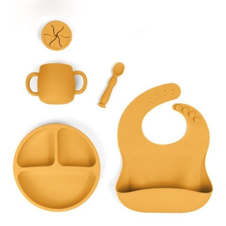 Детский набор посуды из силикона фото