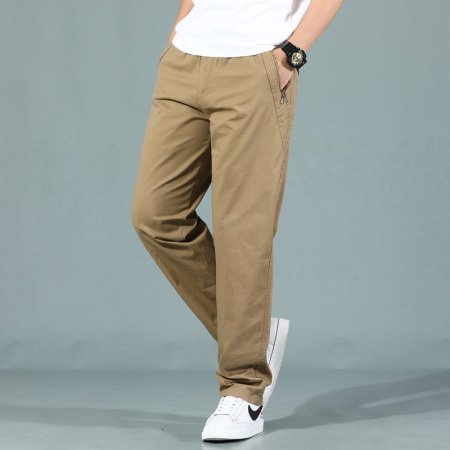 Мужские джинсы с карманами и застежкой-молнией изображение