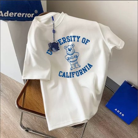 Летняя футболка из чистого хлопка с дизайном и принтом 2023 изображение